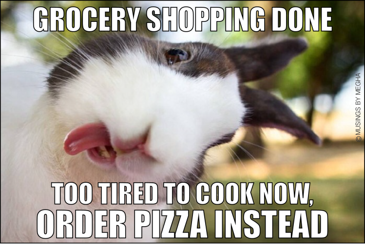 Too tired to cook, order pizz instead meme - Musings by Megha